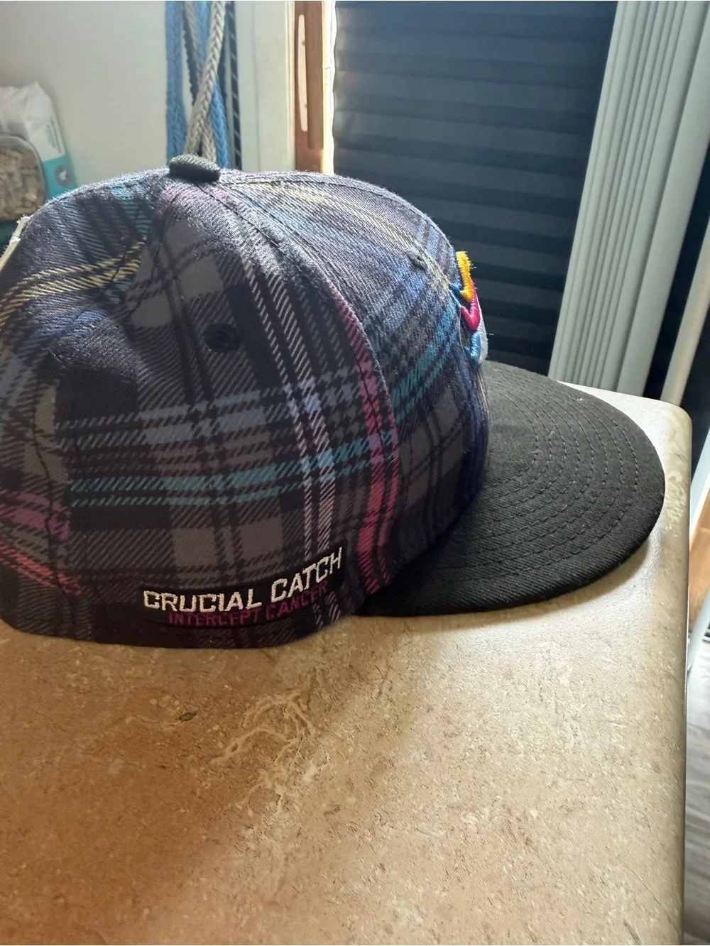 New Era Plaid Denver Broncos Snapback - Black/Blue/Pink